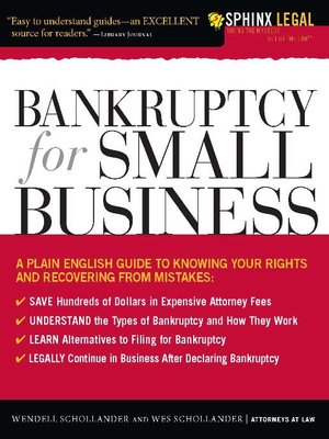cover image of Bankruptcy for Small Business